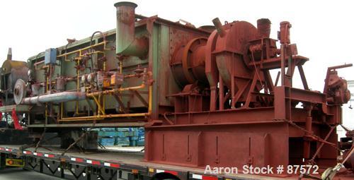 USED: Flinn and Dreffein Engineering Company rotary calciner furnace. 24" diameter x 22' long HT alloy retort tube, RA330 stainless steel. Temperature range to approximately 1800 degrees F. 3 zones, ...