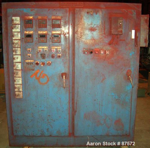 USED: Flinn and Dreffein Engineering Company rotary calciner furnace. 24" diameter x 22' long HT alloy retort tube, RA330 stainless steel. Temperature range to approximately 1800 degrees F. 3 zones, ...