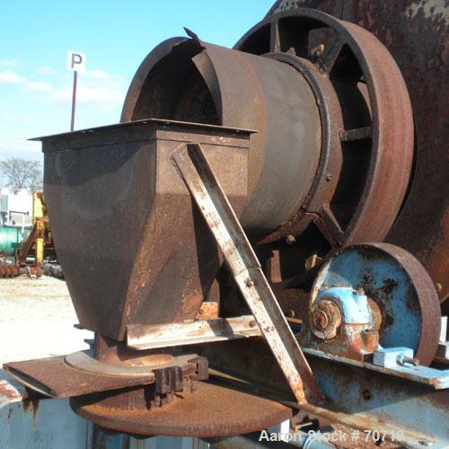 Used American Gas Furnace Rotary Calciner, Model 278 Heating Machine. 18" diameter x 14' long titanium T40 tube. Temp range 500 to 1500 Degrees F. 2 zone gas fired, approximately 600 cubic feet per h...