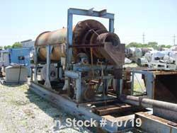 Used American Gas Furnace Rotary Calciner, Model 278 Heating Machine. 18" diameter x 14' long titanium T40 tube. Temp range 500 to 1500 Degrees F. 2 zone gas fired, approximately 600 cubic feet per h...
