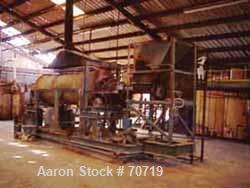 Used American Gas Furnace Rotary Calciner, Model 278 Heating Machine. 18" diameter x 14' long titanium T40 tube. Temp range 500 to 1500 Degrees F. 2 zone gas fired, approximately 600 cubic feet per h...