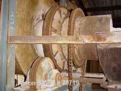 Used American Gas Furnace Rotary Calciner, Model 278 Heating Machine. 18" diameter x 14' long titanium T40 tube. Temp range 500 to 1500 Degrees F. 2 zone gas fired, approximately 600 cubic feet per h...