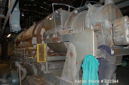 USED: Bartlett Snow indirect gas fired rotary calciner. 30" diameter x 31' overall length two zone 14' brick lined furnace. Bolt-in 15' retort tube for heated zones: cast tube, 1" wall, 26 percent ch...