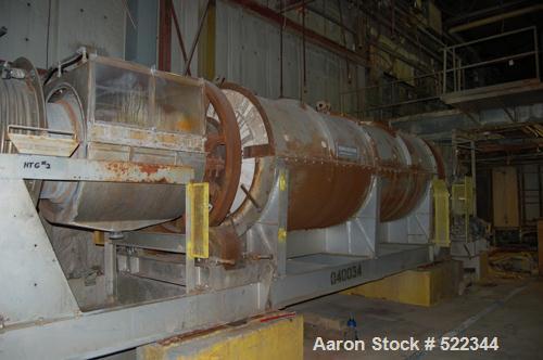 USED: Bartlett Snow indirect gas fired rotary calciner. 30" diameter x 31' overall length two zone 14' brick lined furnace. Bolt-in 15' retort tube for heated zones: cast tube, 1" wall, 26 percent ch...