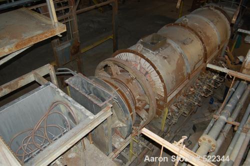 USED: Bartlett Snow indirect gas fired rotary calciner. 30" diameter x 31' overall length two zone 14' brick lined furnace. Bolt-in 15' retort tube for heated zones: cast tube, 1" wall, 26 percent ch...