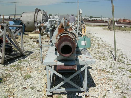 USED:Bartlett Snow rotary calciner. 6-1/2" diameter x 11' long.Refractory lined, tube is constructed of 12% nickel and 25% chrome.Gas fired up to 2200 deg F. 3 zone 80" heating section. 12"W x 18"L x...