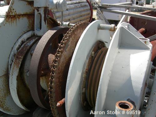 USED:Bartlett Snow rotary calciner. 6-1/2" diameter x 11' long.Refractory lined, tube is constructed of 12% nickel and 25% chrome.Gas fired up to 2200 deg F. 3 zone 80" heating section. 12"W x 18"L x...