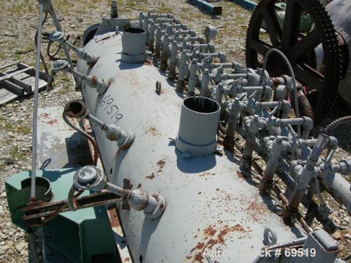 USED:Bartlett Snow rotary calciner. 6-1/2" diameter x 11' long.Refractory lined, tube is constructed of 12% nickel and 25% chrome.Gas fired up to 2200 deg F. 3 zone 80" heating section. 12"W x 18"L x...