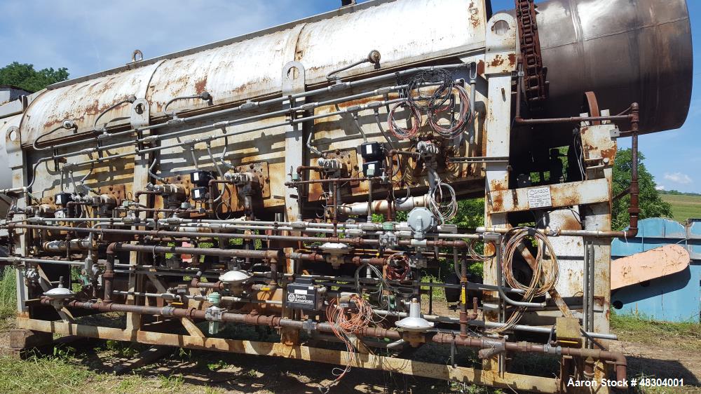 Used Coreco Calciner / Dryer, Model 1850 Dryer. Indirect gas fired. Incolloy tube. 48" diameter x 25' drum. Control panel.