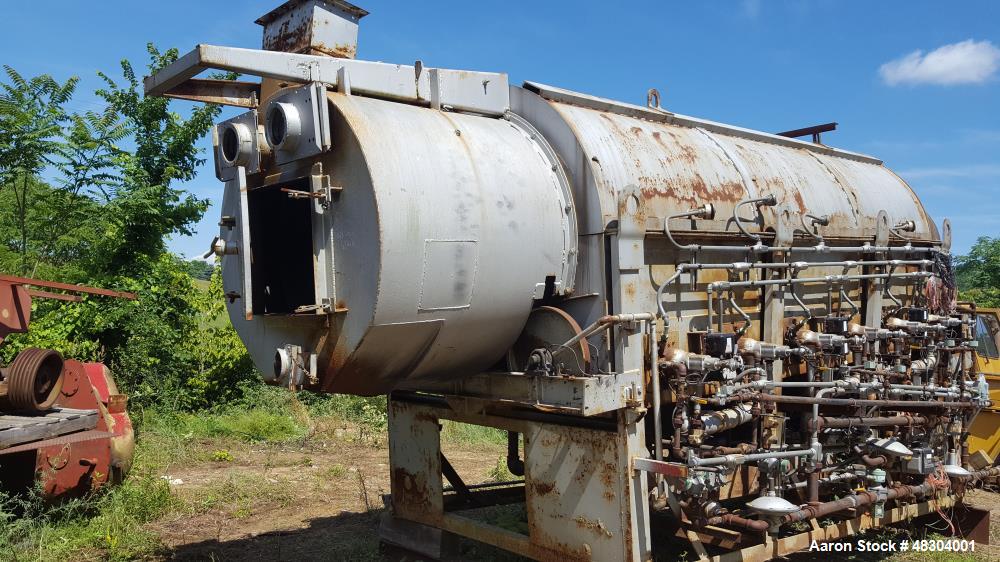 Used Coreco Calciner / Dryer, Model 1850 Dryer. Indirect gas fired. Incolloy tube. 48" diameter x 25' drum. Control panel.