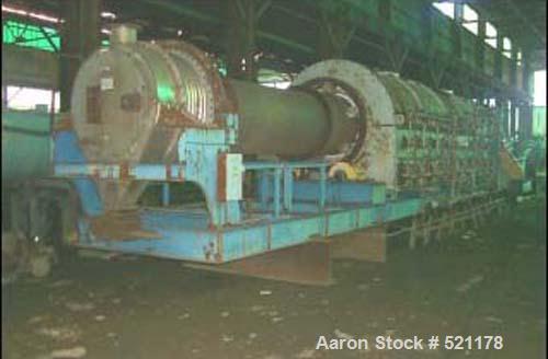 USED: 36" x 45' long C E Raymond Bartlett-Snow rotary calciner with#601 Inconel hot zone, 5/8" thick shell, 25' long 2 zone refractorylined burner section, 10 burners rated to 1850 deg F temperaturer...