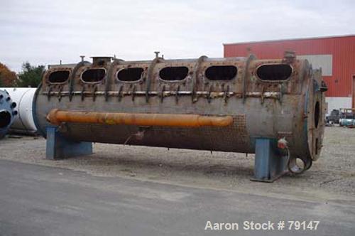USED: Stord Rotadisc dryer type TST60R. Rotor contains 52 carbon steel discs with stainless steel clad ends. Rated 125 psi at 354 deg Finternal. Duplex stainless steel stator, 3/8" thick shell, T304s...