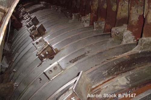 USED: Stord Rotadisc dryer type TST60R. Rotor contains 52 carbon steel discs with stainless steel clad ends. Rated 125 psi at 354 deg Finternal. Duplex stainless steel stator, 3/8" thick shell, T304s...