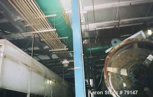 USED: Stord Rotadisc dryer type TST60R. Rotor contains 52 carbon steel discs with stainless steel clad ends. Rated 125 psi at 354 deg Finternal. Duplex stainless steel stator, 3/8" thick shell, T304s...