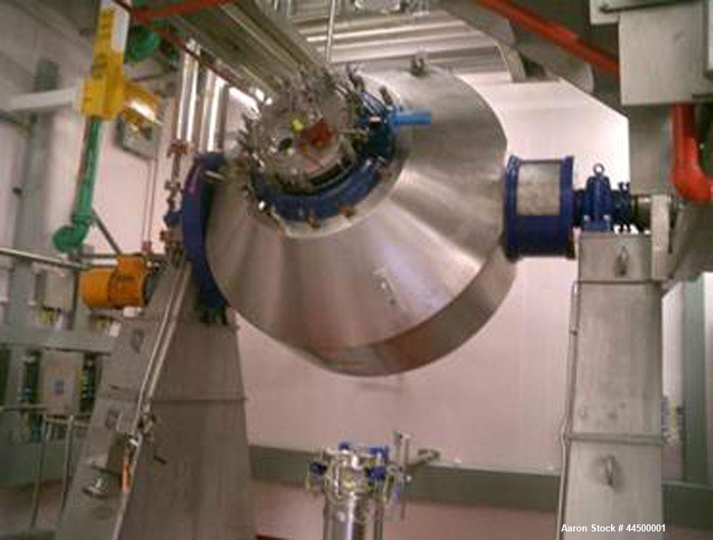 Used Dedietrich Glass Lined Double Cone Vacuum Dryer,  Type SR2500 