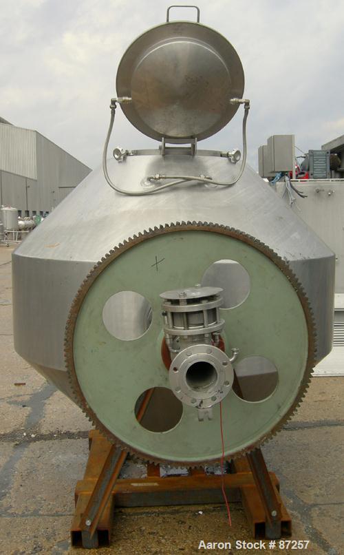 Used GHS Vakuumtechnik Vacuum Dryer. Approximate 42 Cubic Feet Working Capacity (70.6 total), 316 Stainless Steel. Internal rated -1 bar/FV at 120 deg C (248 deg F). Stainless steel jacket rated 2.5 ...