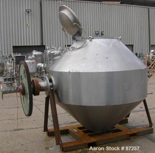 Used GHS Vakuumtechnik Vacuum Dryer. Approximate 42 Cubic Feet Working Capacity (70.6 total), 316 Stainless Steel. Internal rated -1 bar/FV at 120 deg C (248 deg F). Stainless steel jacket rated 2.5 ...