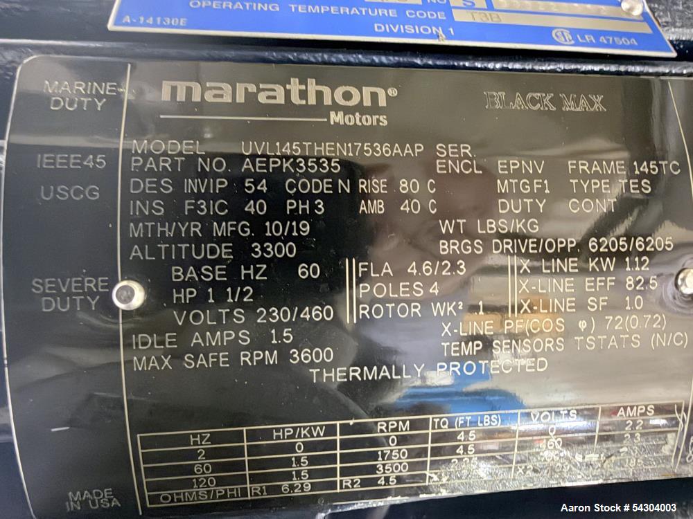 Unused Gemco 1 CF Double Cone Vacuum Dryer – Stainless Steel Vacuum Dryer with Agitator & Lump Breaker (2020)