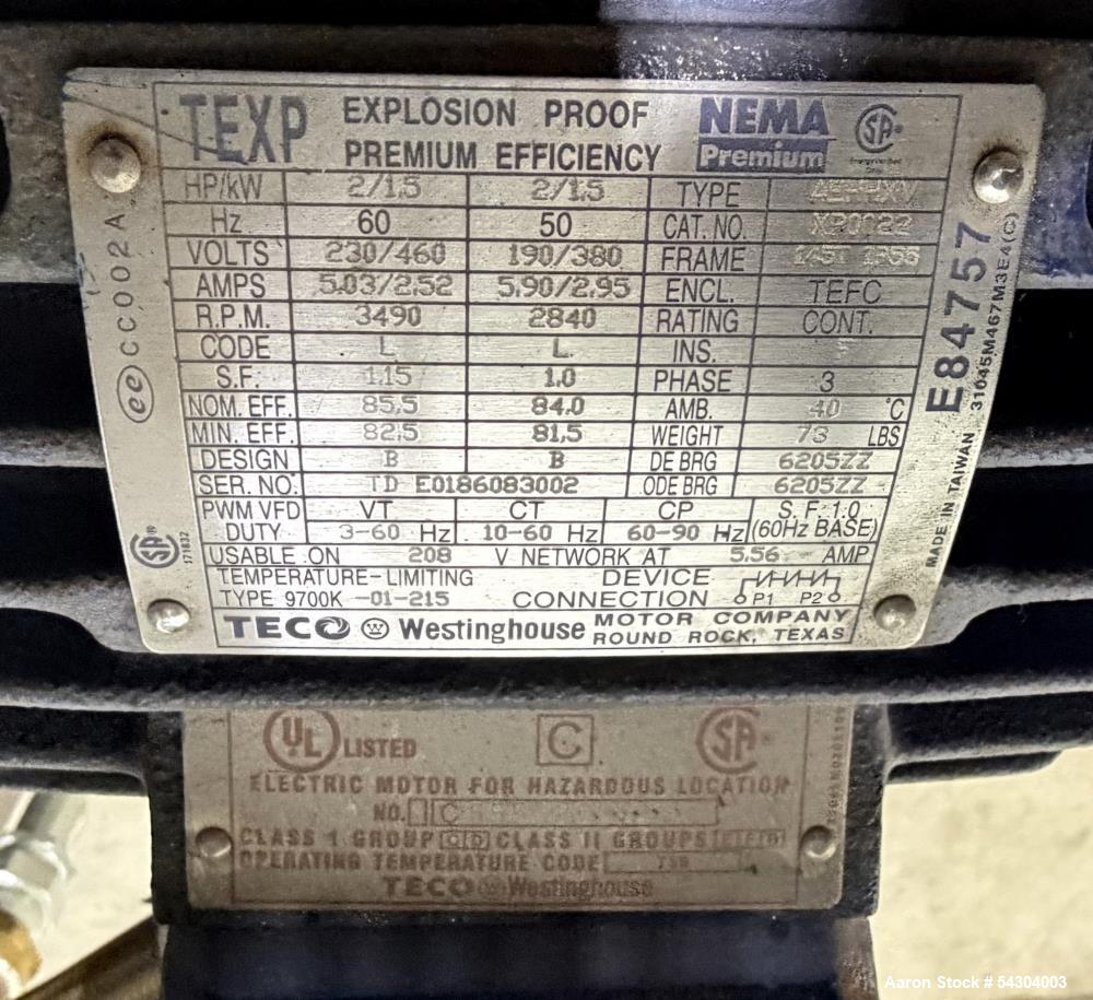 Unused Gemco 1 CF Double Cone Vacuum Dryer – Stainless Steel Vacuum Dryer with Agitator & Lump Breaker (2020)