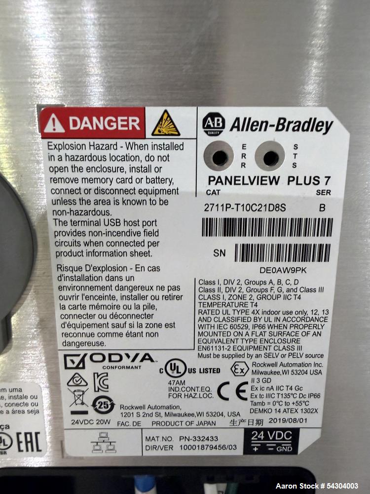 Unused Gemco 1 CF Double Cone Vacuum Dryer – Stainless Steel Vacuum Dryer with Agitator & Lump Breaker (2020)