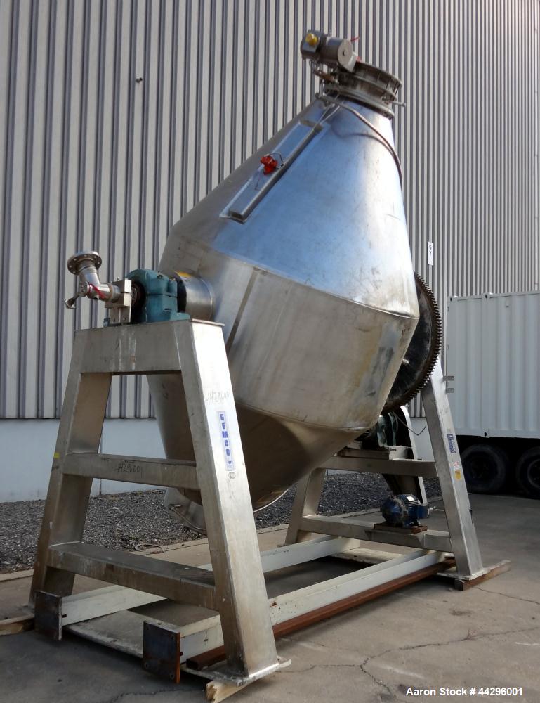 Used Stainless Steel Gemco Double Cone Vacuum Dryer