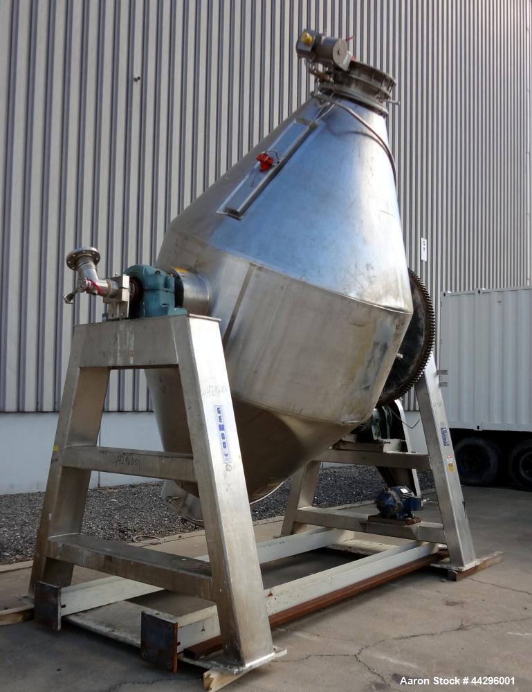 Used- Stainless Steel Gemco Double Cone Vacuum Dryer