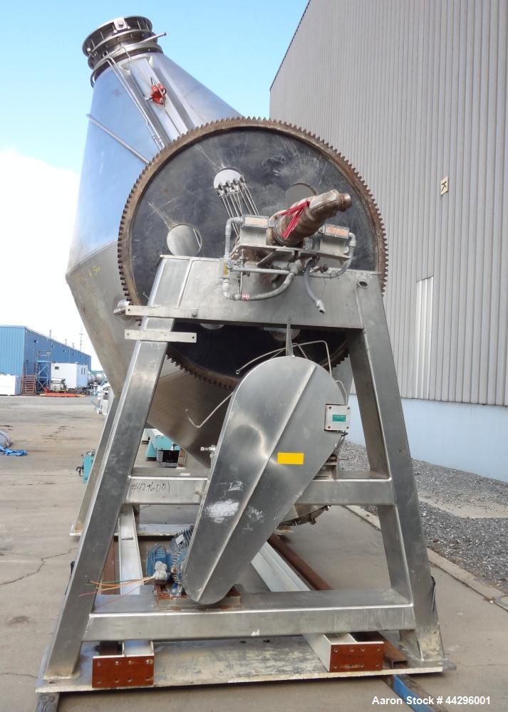 Used Stainless Steel Gemco Double Cone Vacuum Dryer