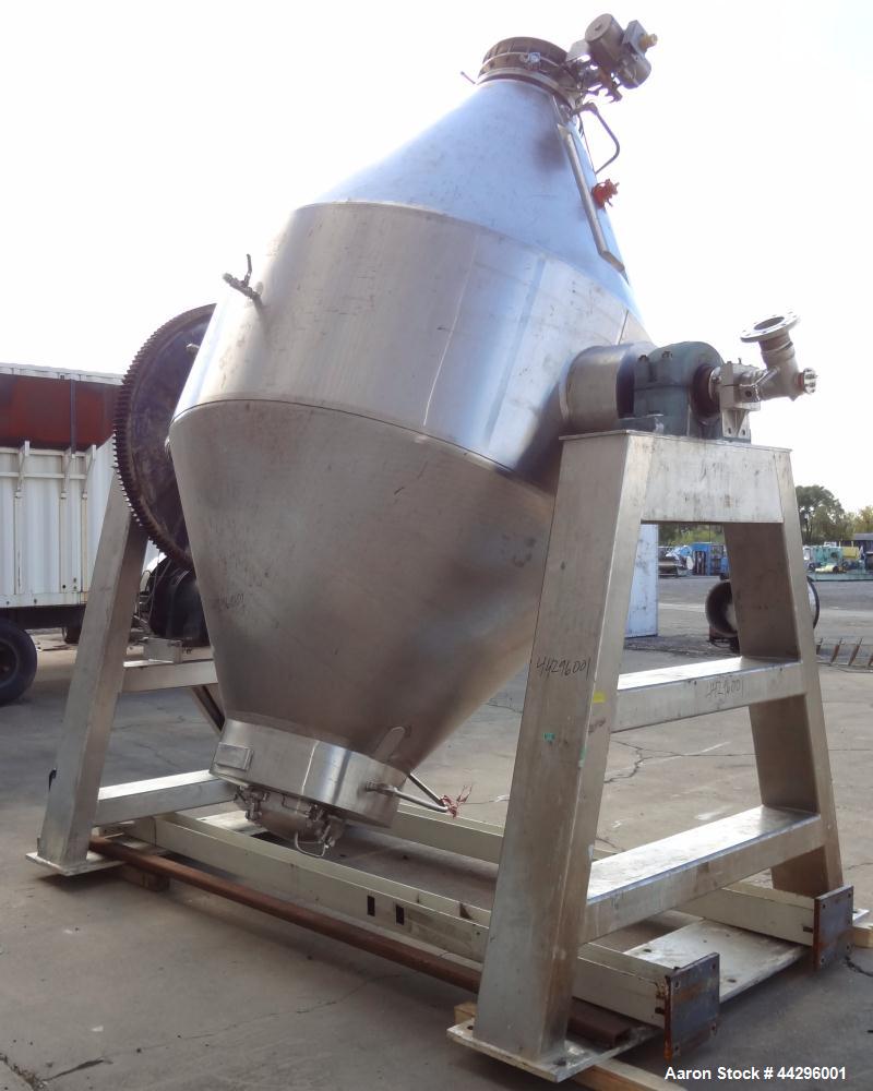 Used- Stainless Steel Gemco Double Cone Vacuum Dryer