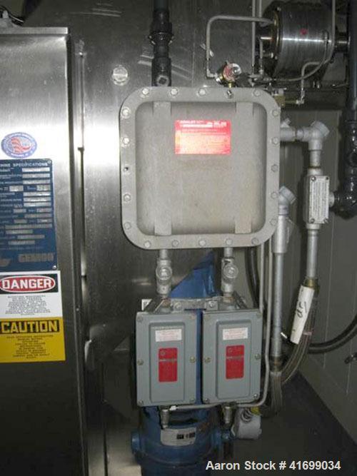Used Gemco Slant Cone Vacuum Dryer, 3 cubic feet, model Formulator, Hastelloy C276 on product contact surfaces. Maximum material density 60 pounds per cubic foot. Internal rated 14.9 psi/FV at 250 de...