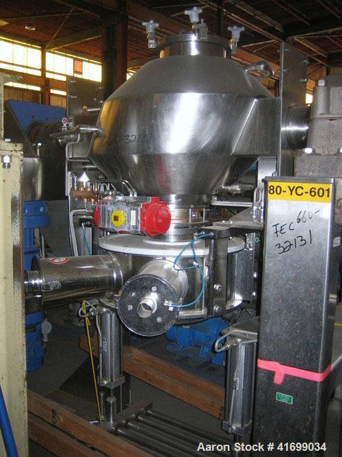 Used Gemco Slant Cone Vacuum Dryer, 3 cubic feet, model Formulator, Hastelloy C276 on product contact surfaces. Maximum material density 60 pounds per cubic foot. Internal rated 14.9 psi/FV at 250 de...