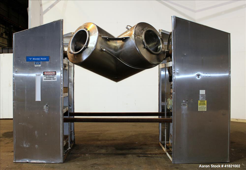 Used- Gemco Twin Shell Vacuum Dryer, Model Formulator