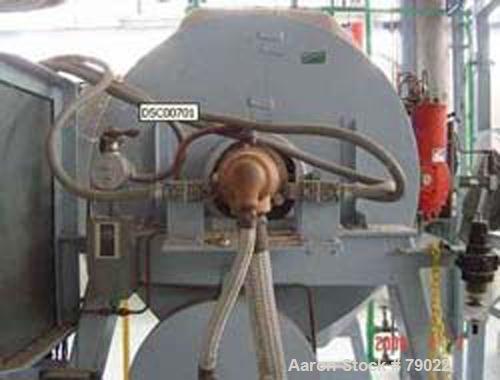 Used Gemco Double Cone Dryer/Formulator, 30 Cubic Foot Working Capacity, 304 Stainless Steel. Max material density 55 LBS/cubic foot. Approximate 54" diameter. Internal rated 50 PSI at 250 Degrees F,...
