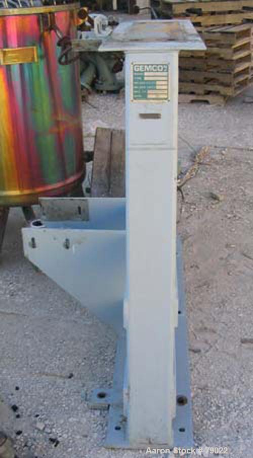 Used Gemco Double Cone Dryer/Formulator, 30 Cubic Foot Working Capacity, 304 Stainless Steel. Max material density 55 LBS/cubic foot. Approximate 54" diameter. Internal rated 50 PSI at 250 Degrees F,...