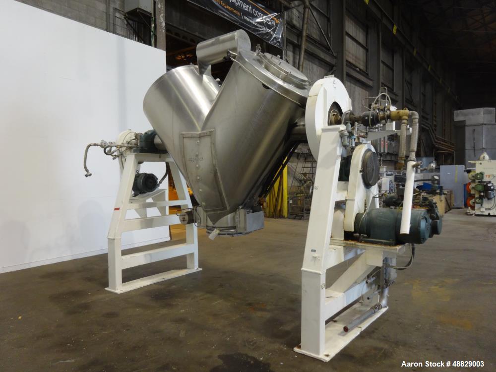 Used- Gemco Twin Shell Vacuum Dryer, Model Formulator