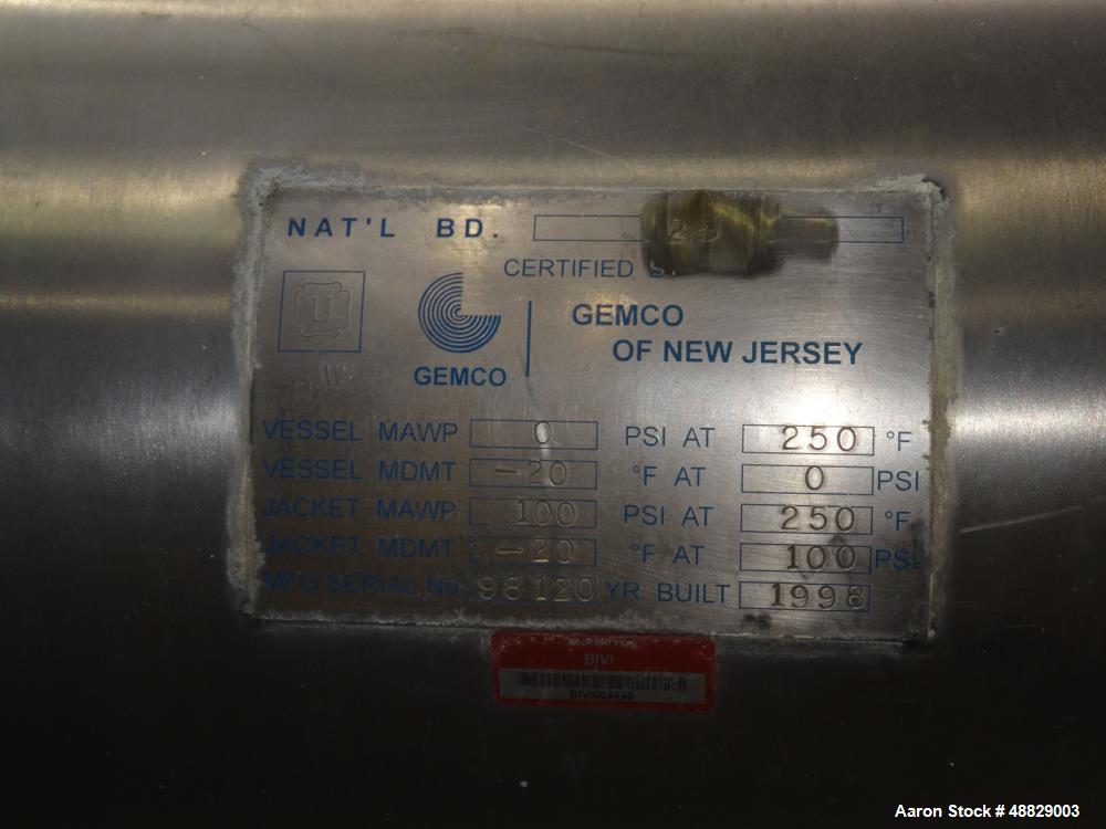 Used Gemco Twin Shell Vacuum Dryer, Model Formulator