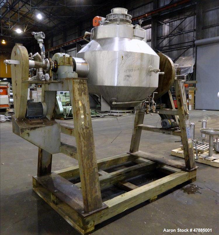 Used Gemco Double Cone Vacuum Dryer, Model Vacuum Dryer.