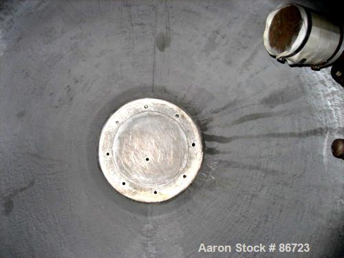 Used Gemco Double Cone Vacuum Dryer, Approximate 60 Cubic Feet Working Capacity, 304 Stainless Steel. Approximate 68" diameter x 20" straight side x 38" cones. Carbon steel jacket, not rated. 14" Dia...