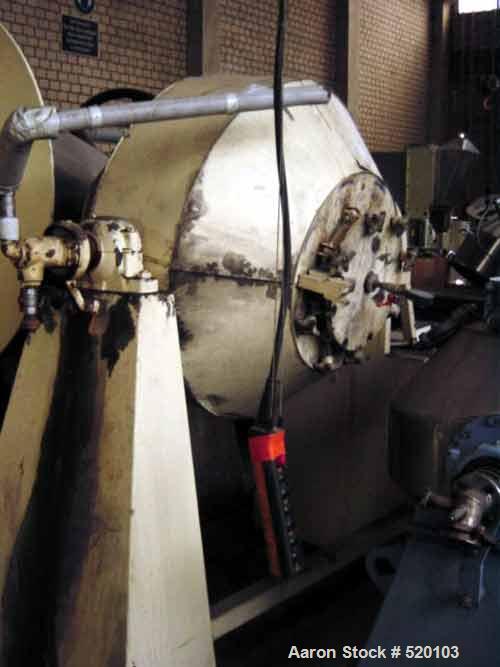 USED: Klein double cone dryer. Material of construction is stainless steel on product contact parts. Working capacity is 17.7 cu ft (500 liter). Double jacketed. Inside rated for full vacuum (-1) and...