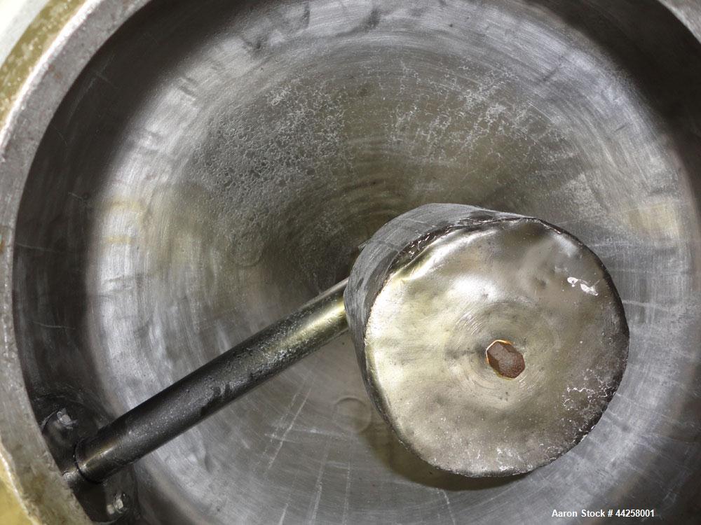 Used Patterson Industries Conaform Double Cone Vacuum Dryer, Model 124, 8.7 Cubic Feet Working Capacity (12.4 Total), 304 Stainless Steel. 36" Diameter x 9" straight side x 17" cones. Internal rated ...