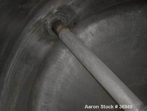 USED: Patterson Industries double cone vacuum dryer. 69.3 cubic foot working capacity, 99 total, model 990. 304 stainless steel. Internal rated FV at 300 deg F. Carbon steel jacket rated 25 psi at 30...