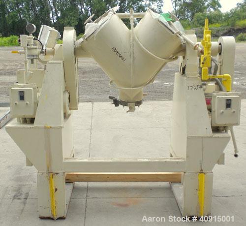 Used Patterson Kelley Twin Shell Solids Processor, 2 cubic feet, 304 stainless steel. Maximum material density 100 pounds per cubic foot. Internal rated full vacuum, carbon steel jacket rated 30 psi ...