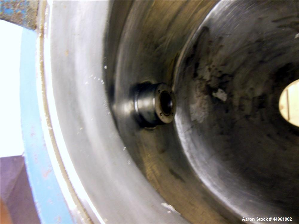Used Patterson-Kelley Double Cone Vacuum Tumble Dryer, 3 Cubic Feet, 304 Stainless Steel. Maximum material density 100 pounds a cubic foot. Approximate 25" diameter x 12" staright side x 10", and 12"...