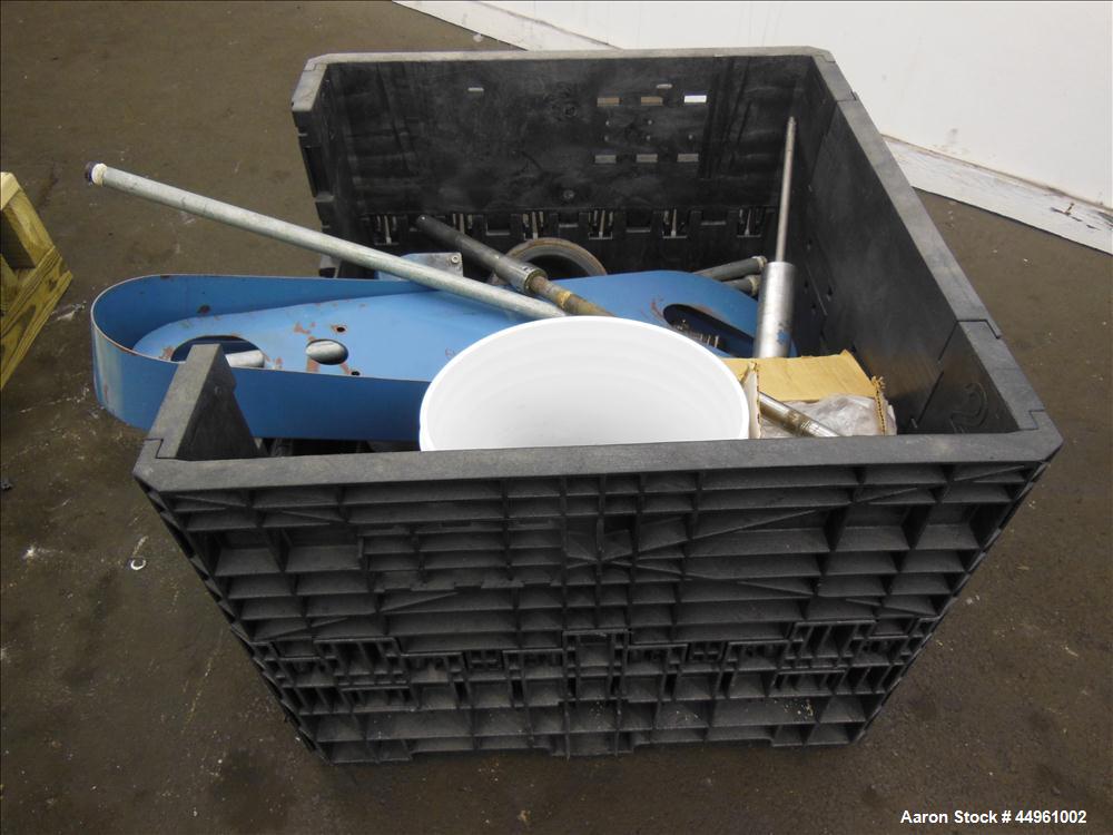 Used Patterson-Kelley Double Cone Vacuum Tumble Dryer, 3 Cubic Feet, 304 Stainless Steel. Maximum material density 100 pounds a cubic foot. Approximate 25" diameter x 12" staright side x 10", and 12"...