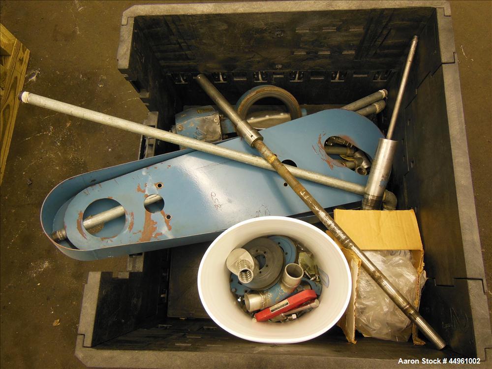 Used Patterson-Kelley Double Cone Vacuum Tumble Dryer, 3 Cubic Feet, 304 Stainless Steel. Maximum material density 100 pounds a cubic foot. Approximate 25" diameter x 12" staright side x 10", and 12"...
