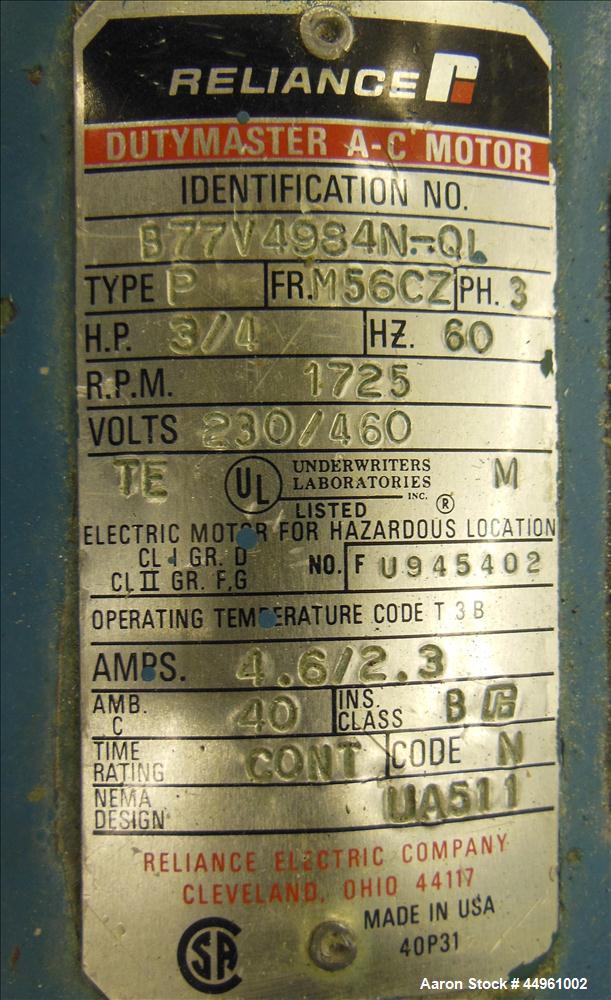 Used Patterson-Kelley Double Cone Vacuum Tumble Dryer, 3 Cubic Feet, 304 Stainless Steel. Maximum material density 100 pounds a cubic foot. Approximate 25" diameter x 12" staright side x 10", and 12"...