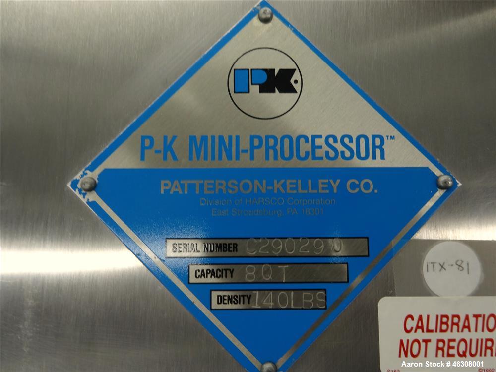 Used: Patterson Kelley Mini Processor 8 Quart Twin Shell Vacuum Dryer