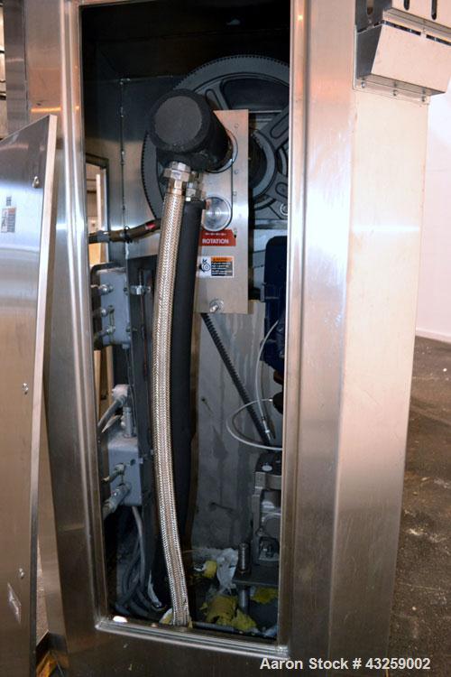 Used Patterson-Kelley Twin Shell Vacuum Tumble Dryer, 10 Cubic Feet, 316L Stainless Steel. Internal rated for full vacuum, 304 stainless steel jacket rated 30 psi at 250 degrees F. Maximum material d...