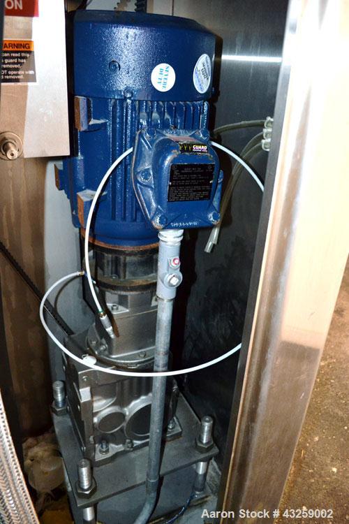 Used Patterson-Kelley Twin Shell Vacuum Tumble Dryer, 10 Cubic Feet, 316L Stainless Steel. Internal rated for full vacuum, 304 stainless steel jacket rated 30 psi at 250 degrees F. Maximum material d...