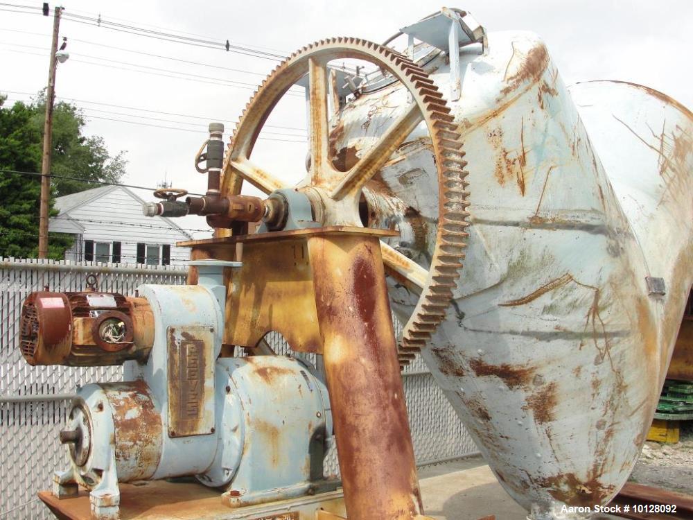 Used Patterson-Kelley 100 cu. ft. Twin-Shell Vacuum Dryer | 150 PSI / Full Vacuum | 10 HP Hazardous Duty | 304 SS | Serial #204190