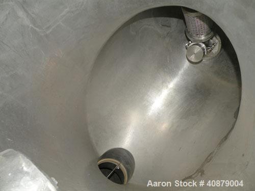 Used Patterson Kelley Twin Shell Vacuum Tumble Dryer, 10 cubic feet, 316 stainless steel. Internal not rated, 304 stainless steeljacket rated 30 psi at 250 deg F. Maximum material density 70 pounds p...
